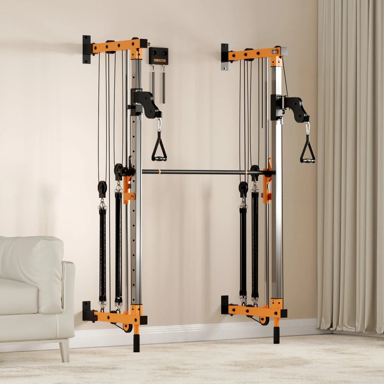 Folding Wall-Mounted Smith Machine