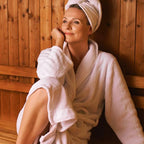 1 Person Extendable FAR Infrared Sauna for Home, Hemlock Wood Low EMF 6 Carbon Heaters Indoor Saunas with LED Lights, Bluetooth Speaker, Digital Control Panel, and Seating Bench