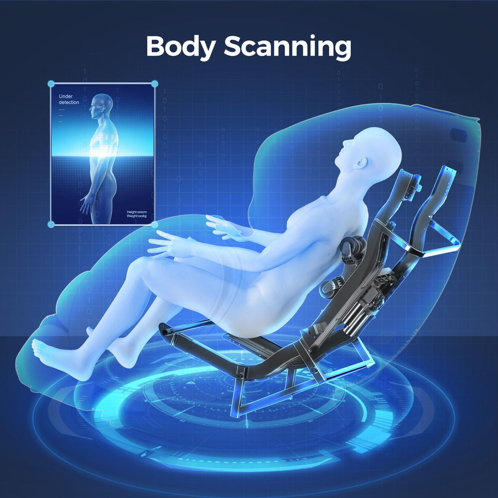 Bosscare - 3D Zero Gravity Massage Chair, Full Body Shiatsu Recliner With App