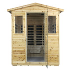 Four person Far-infrared Old fir outdoor sauna room